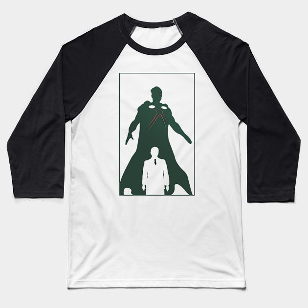 Alien Man Baseball T-Shirt by SaifulCreation